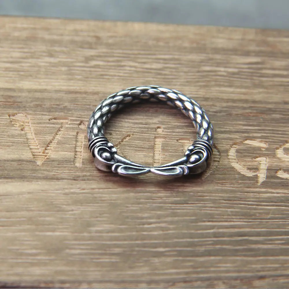 Men's Two Entwined Ravens Viking Ring Norse Mythology